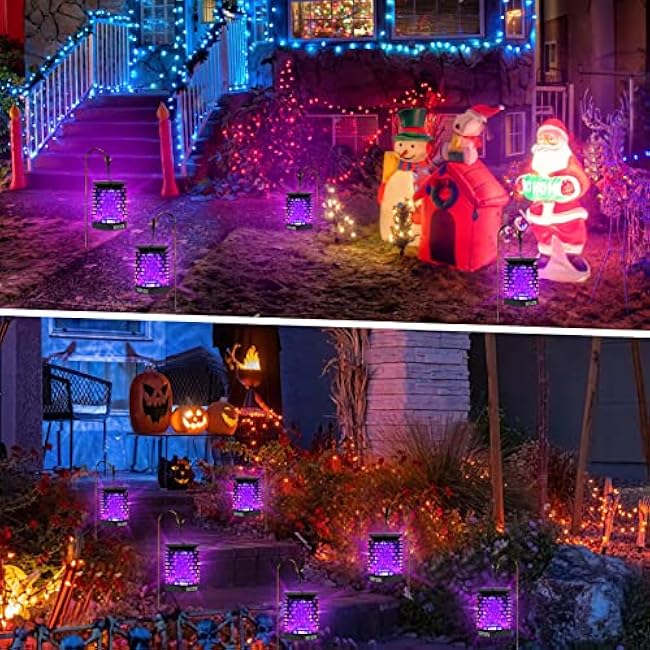 EOYIZW Solar Lights Outdoor, 99 LEDs Halloween Outdoor Lantern IP65 Waterproof Solar Garden Lights Decor for Halloween Garden Yard Porch Patio 2 Pack