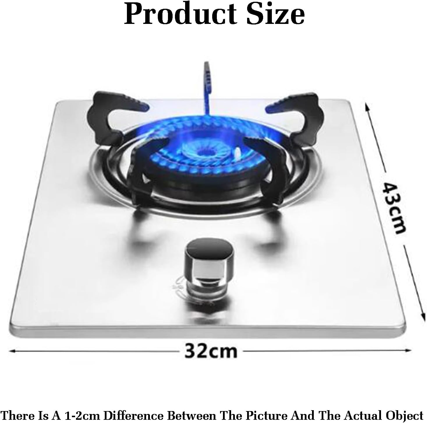 Gas Cooker 1 Burner,Stainless Steel,Gas/LP Conversion Stove,with Flameout Protection,for Home Kitchen(LPG)