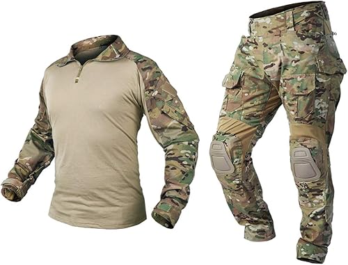 IDOGEAR G3 - Conjunto de uniforme de combate para hombre con rodilleras Multicam camuflaje táctico Airsoft Caza Paintball Gear IDOGEAR G3 - Conjunto de uniforme de combate para hombre con rodilleras Multicam camuflaje táctico Airsoft Caza Paintball Gear