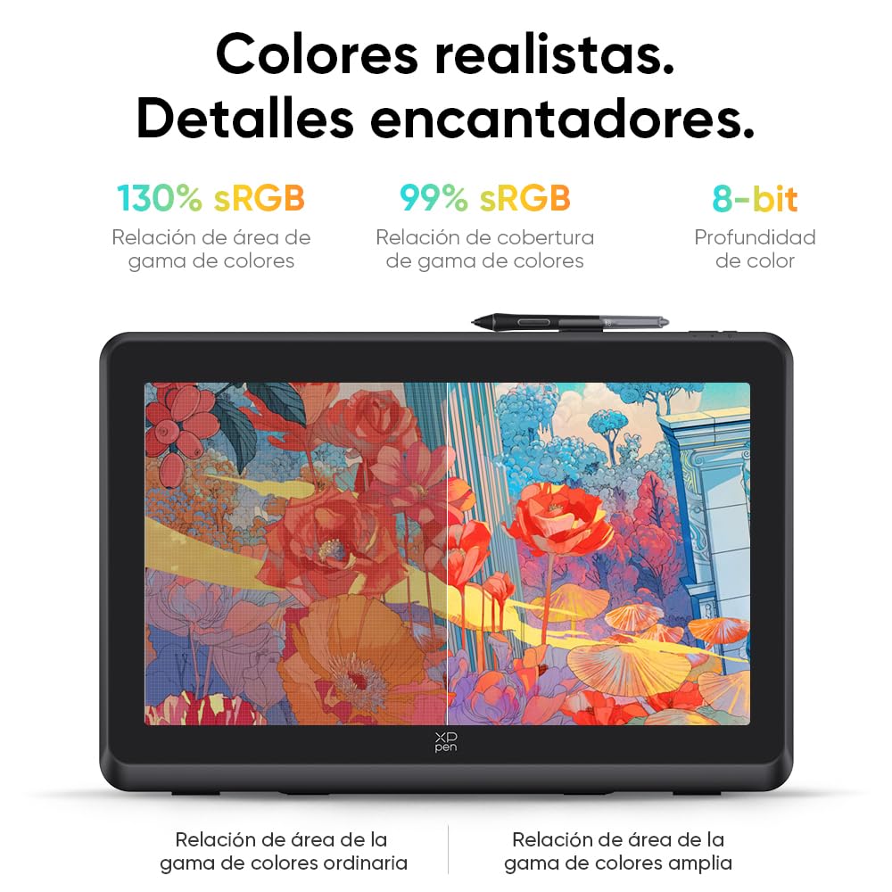 XPPen Artist 22 Plus Tableta Gráfica con Pantalla 22" de 16K Niveles | Tableta Gráfica Dibujo Digital con Lapiz X3 Pro Chip Inteligente, Tableta Profesional para Dibujar, 3D Modelado, etc.