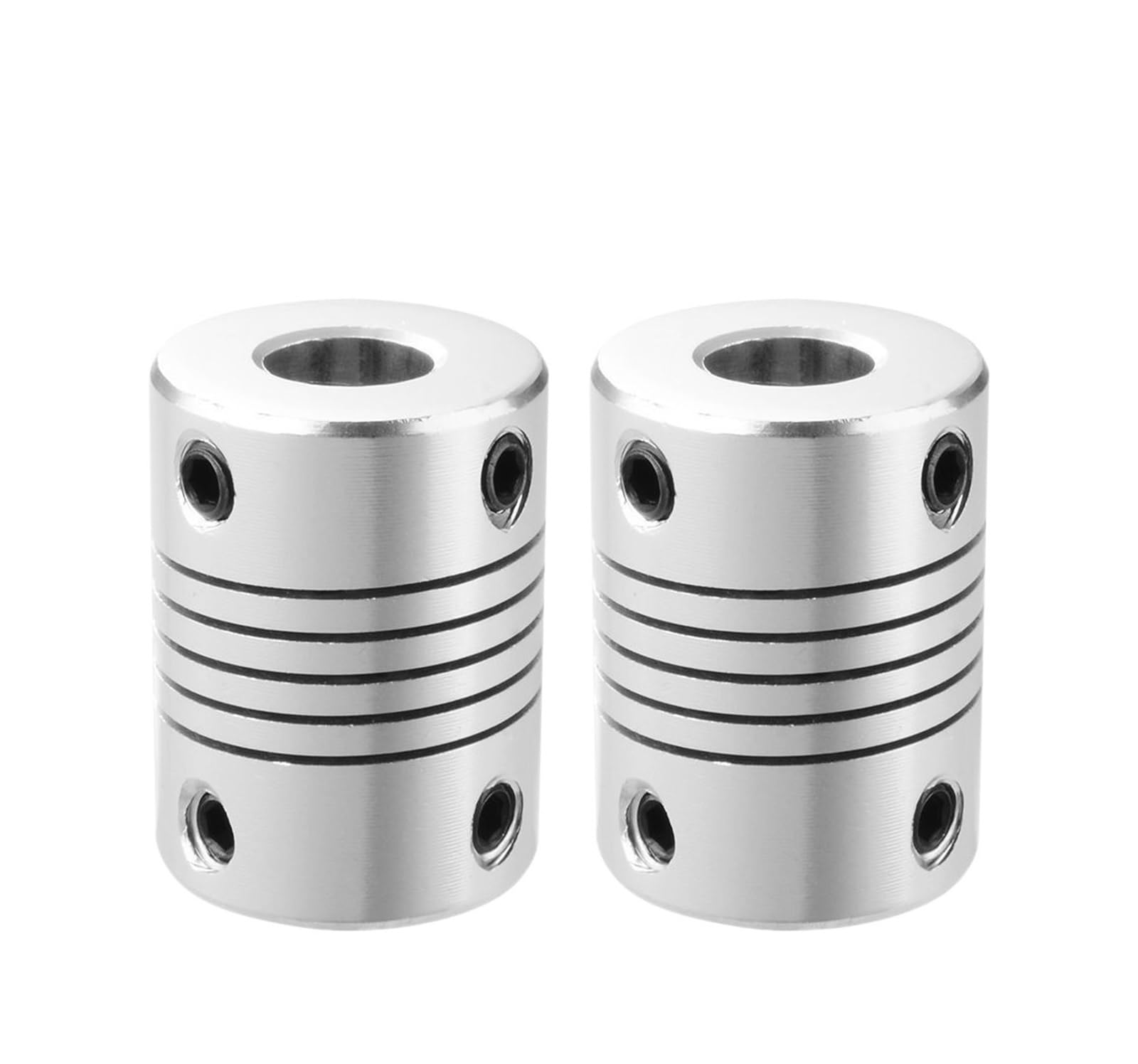 Rigid coupling,Stainless steel rigid coupling 4pcs 5x8mm Motor Shaft Coupler 5mm to 8mm Flexible Coupling OD 20x25mm D20 L25 for 3D Printer Stepper Motor(5X6.35)