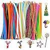 PIQIUQIU Cure-Pipe 150 pièces de Fil Chenille 6 mm * 30 cm en Peluche Flexible pour Enfants pour l’artisanat et la décoration (Couleur aléatoire)