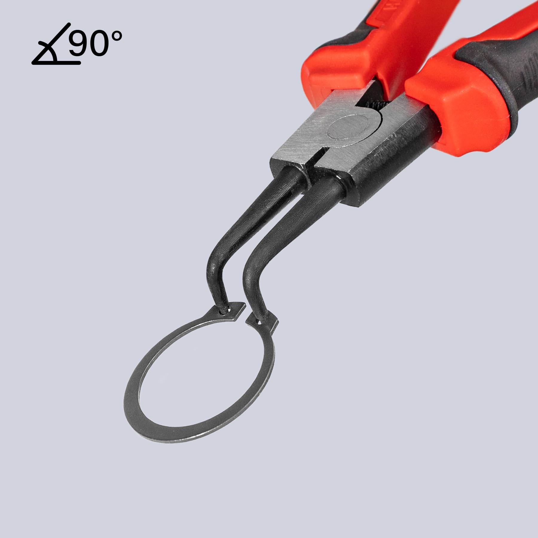 HAUTMEC HTCPH25070-UK - Juego de 5 alicates de anillo a presión, alicates de anillo de bloqueo de punta recta, doblada de 90° y punta de bandera, acero CRV forjado, para automoción y maquinaria