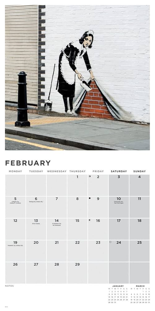 Banksy If Graffiti Changed Anything (PFP) Slim Calendar 2023