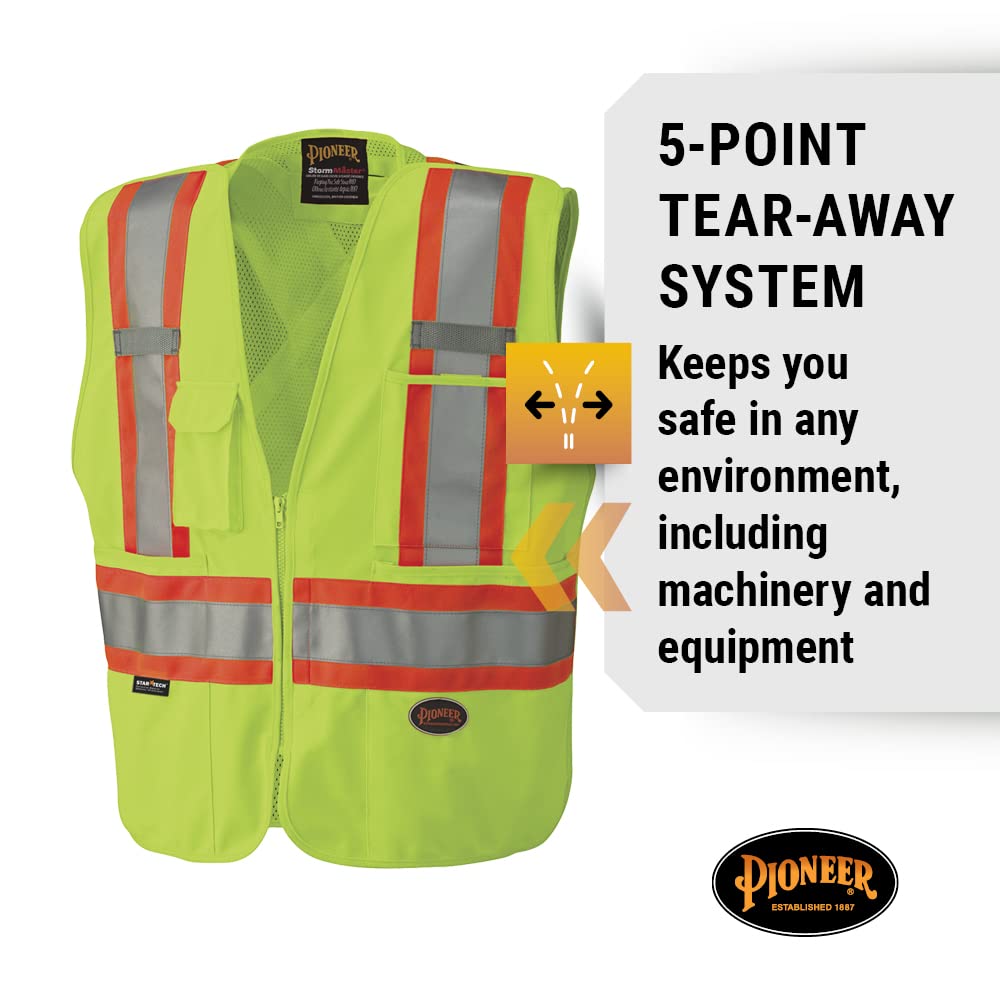 Pioneer 6937AU Break Away Chaleco con cremallera, negro, talla XS