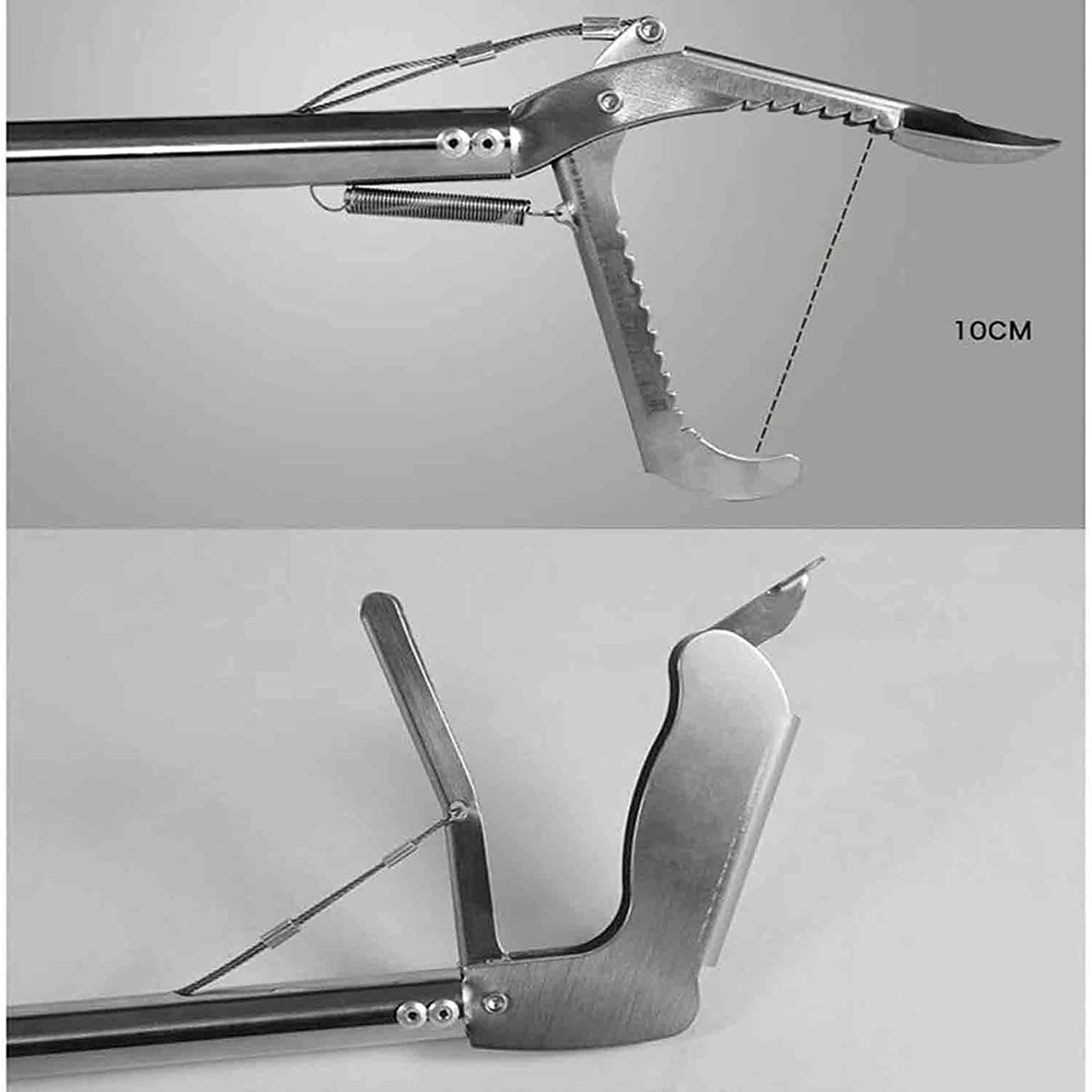 Pinzas De Serpiente para Reptiles De Acero Inoxidable Dentado Ancho De La Mandíbula De Reptil De Serpiente,Pinzas De Serpiente, Agarrador Plegable (Size : 1.2M)