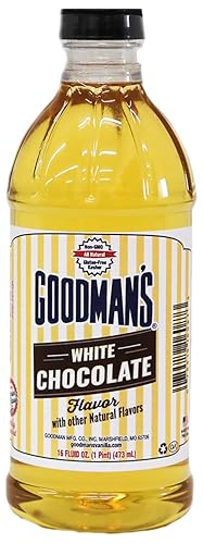 Goodman's Sabor a chocolate blanco, sin gluten, sin OMG, kosher, para recetas cetogénicas y a base de plantas, ideal para pasteles, galletas,