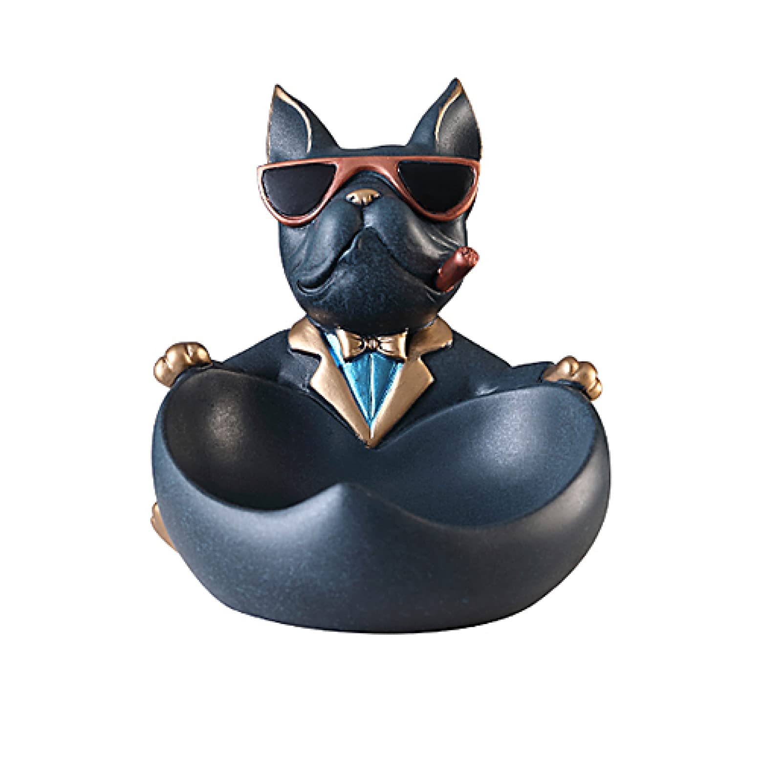 Statue de Bouledogue Décorative Idée Cadeau Originale pour Bureau et Maison
