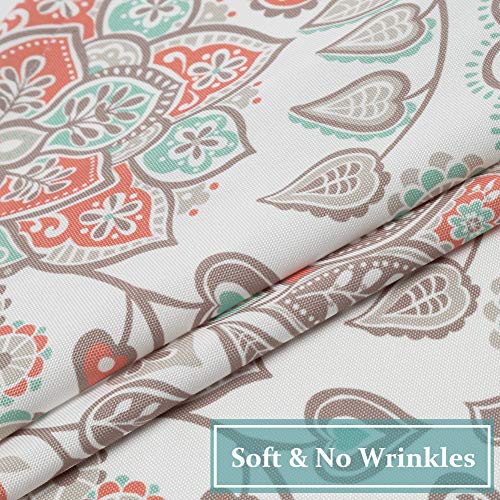 oremila Kitchen Curtain Valance Multi-Color Floral Window Valance for Kitchen and Bathroom, Rod Pocket, 54