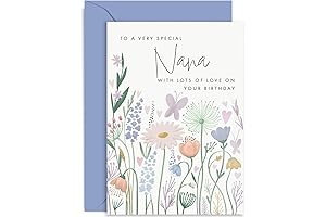Old English Co. Birthday Card For Nana - Butterfly Hearts Flower Birthday Card