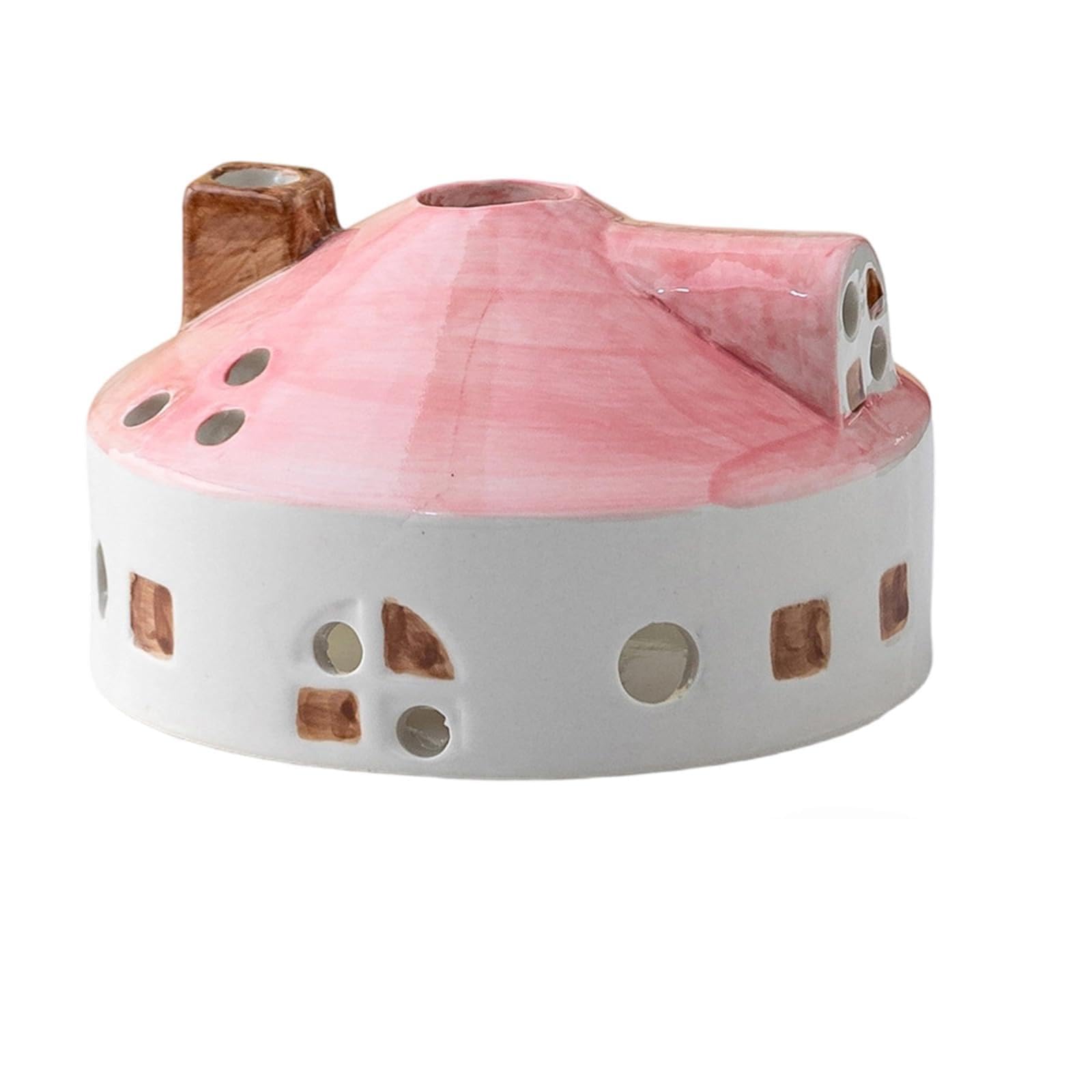 Whoasyst Stylish Ceramic House Shape Incenses Holder with Base for Fragrances Burners Diffuser Stove Gift Aromatherapies Burners