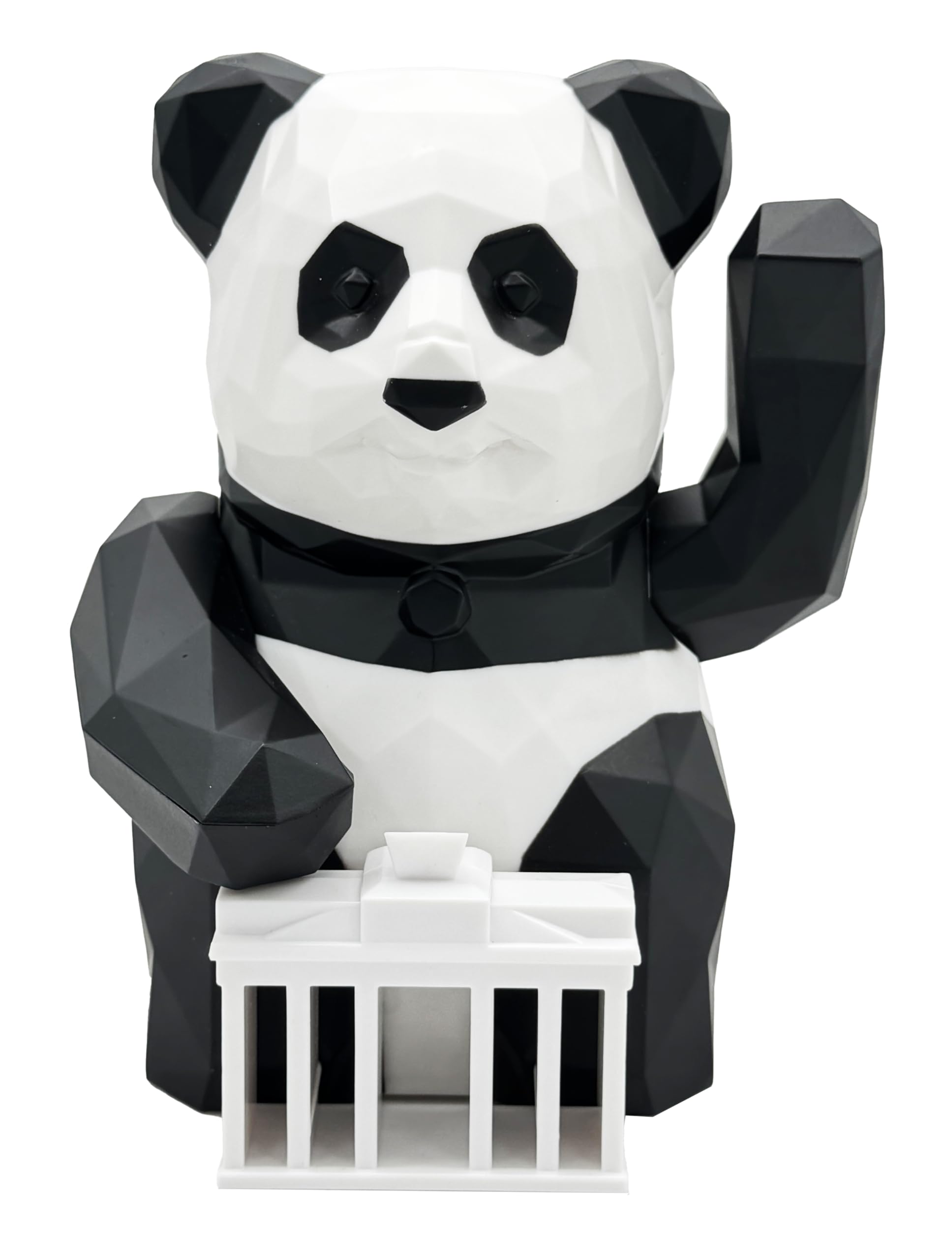 Maneki Kuma Serie III – Original Woneki Winkebär Berliner Panda – Limitierte Sammleredition, Glücksbringer Bär, Berlin Design, 12,5x15x11 cm