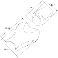 Vista 4 de TCT-MOTORPARTS Asiento delantero del conductor y del pasajero trasero para Suzuki GSXR1000 2009-2016 (negro y azul #1)