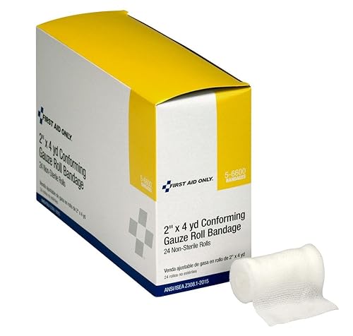Miniatura 2 de First Aid Only 5-6600 Vendaje de gasa elástica, 4 yardas de longitud estirada x 2 pulgadas de ancho (caja de 24)