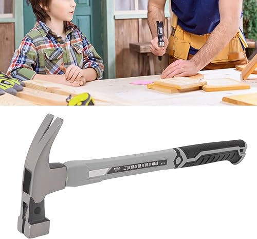 Miniatura 4 de Martillo de mango largo, martillo de 13 onzas, forma de cuerno de cordero cuadrado, 50HRC, diseño de doble V, mango de acero inoxidable, martillo de