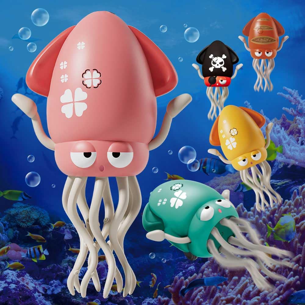 Dancing Squid Electric Toy LED Light Crawling Kids Educational Made in Japan