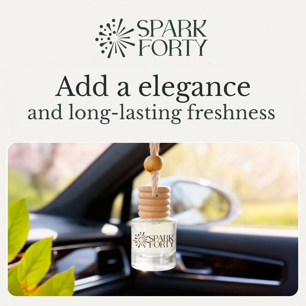 Spring Car Perfume Car Air Freshener 30-Day Luxury Hanging Diffuser Essential Oil Perfume Gift for Men Women Amber — view 6