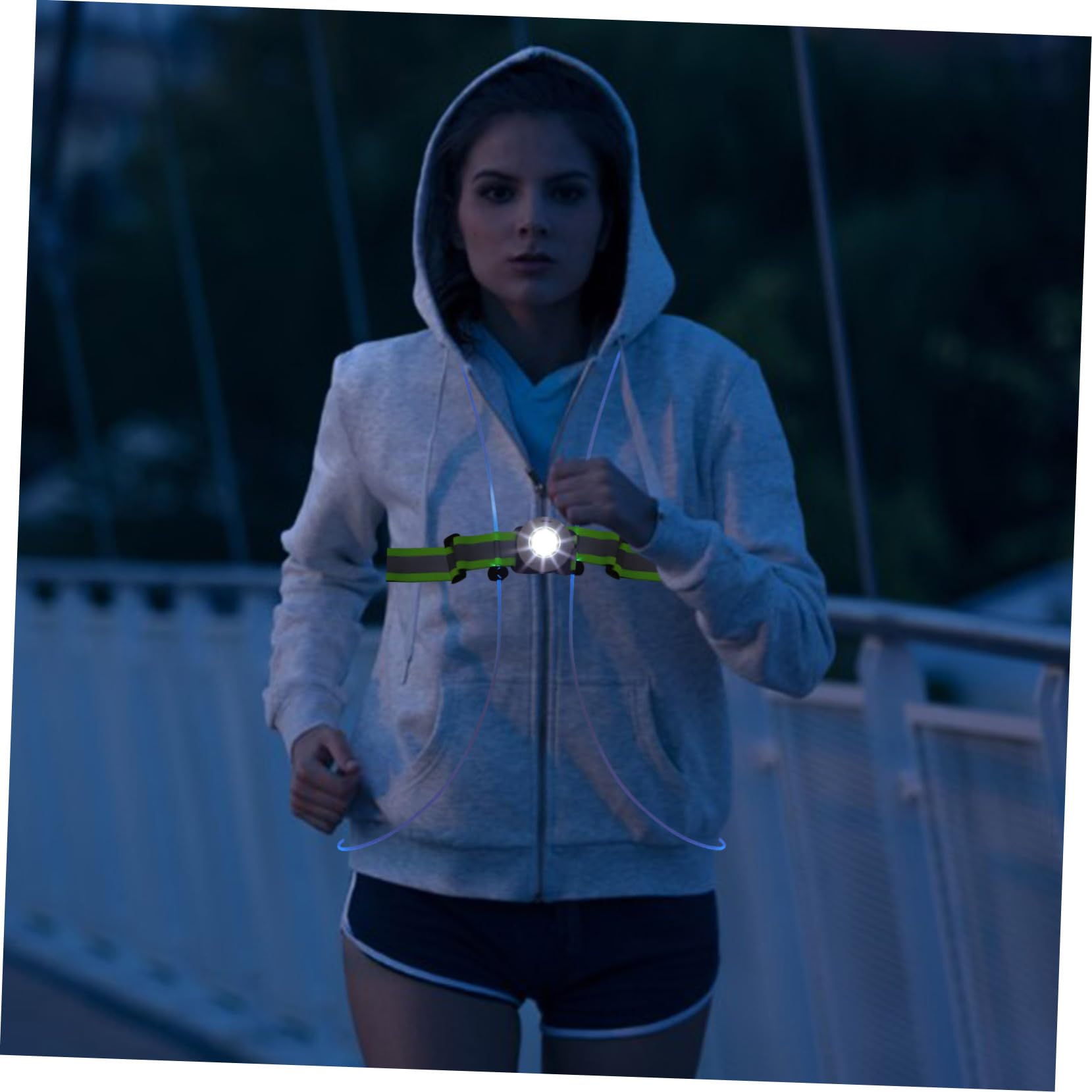 Toyvian Gilet de Course Réfléchissant LED USB Rechargeable, 1200mah