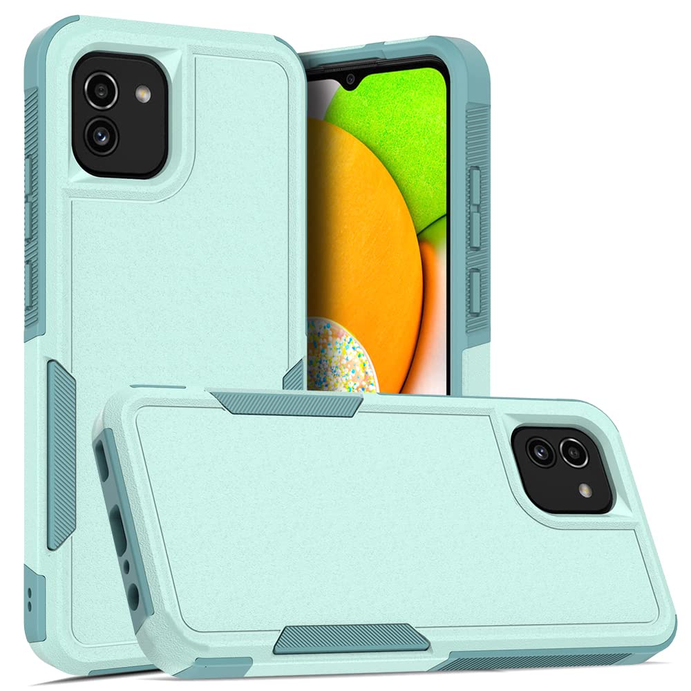 Bereajoy for Galaxy A04e 4G Case,PC+TPU Two-in-one Double-Layer Anti-Fall Mobile Phone case, Mobile Phone Protective case for Samsung Galaxy A04e (Mint Green)