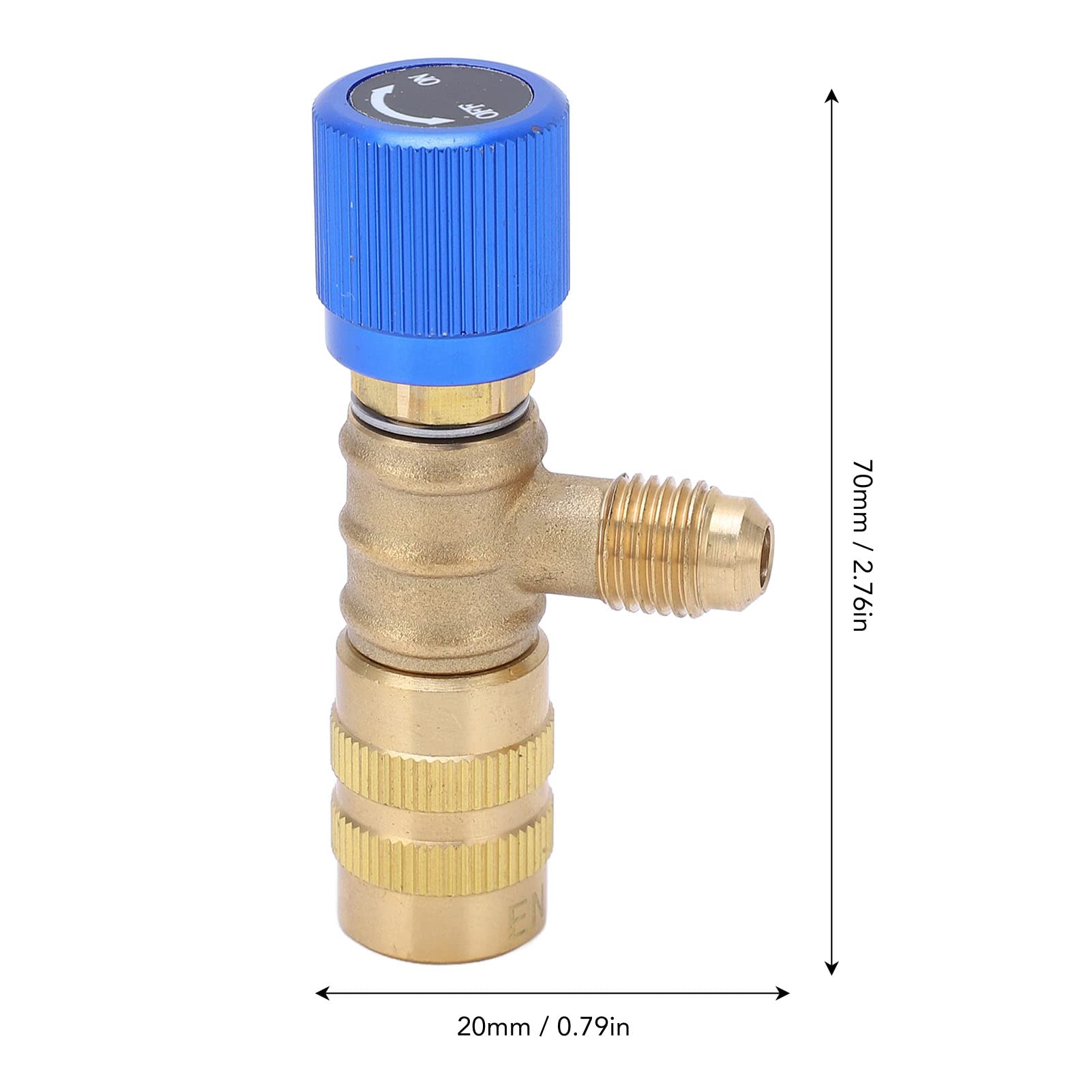 Refrigerant Charging Valve Brass Refrigerant Safety Adapter 14in Control Ball Valve for R22 R410 R134A R404