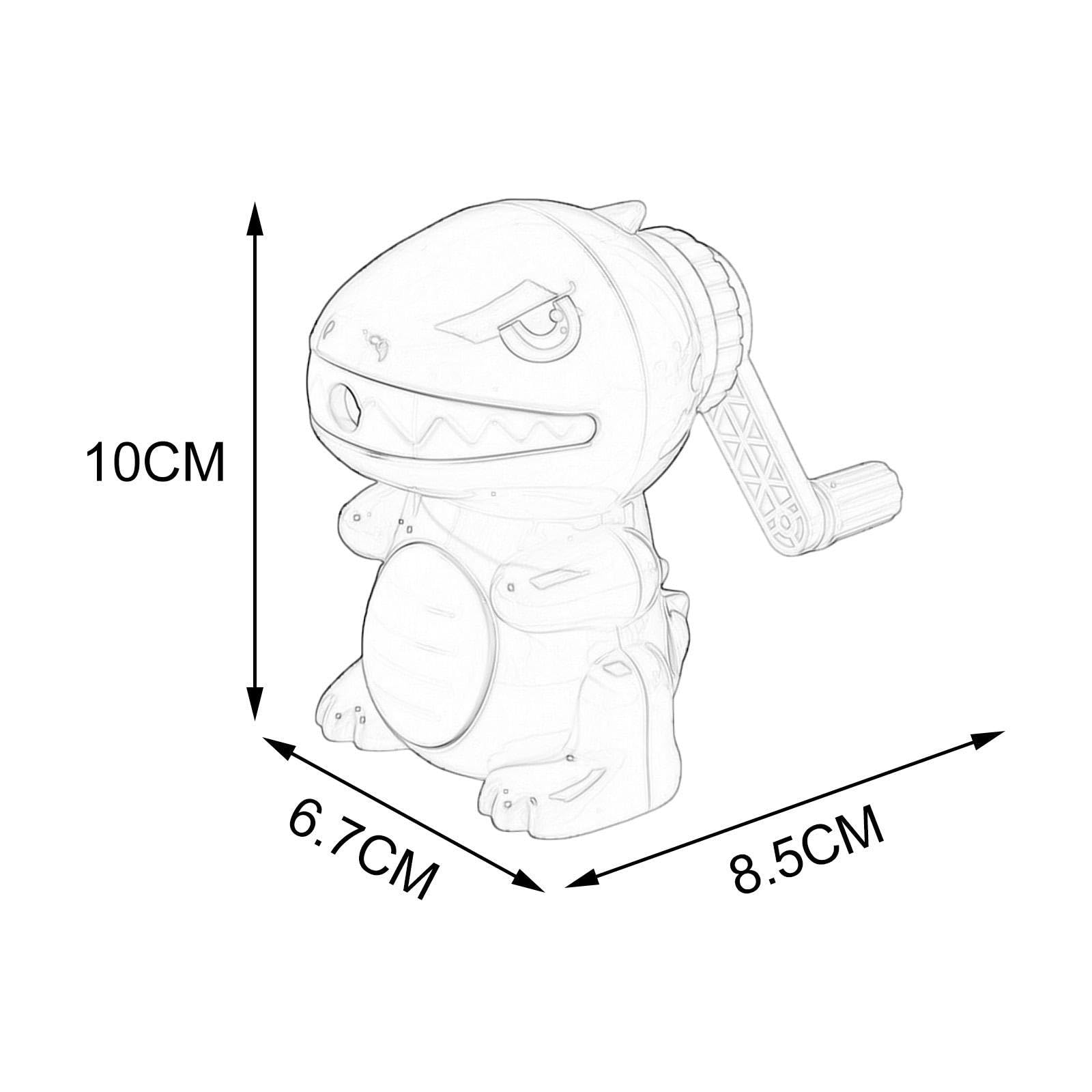 6X Sacapuntas Manual, Sacapuntas de Oficina, Sacapuntas Portátil con Diseño de Dinosaurio para Uso Doméstico.