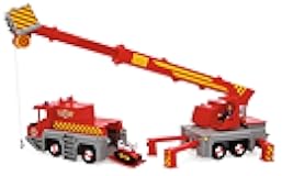 Simba 109252517 Fireman Sam Toy Crane (50 cm) 2-in-1 Rescue Vehicle (Car & Crane) for Children from 3 Years with Winch, Figure, Light & Sound (Including Batteries)