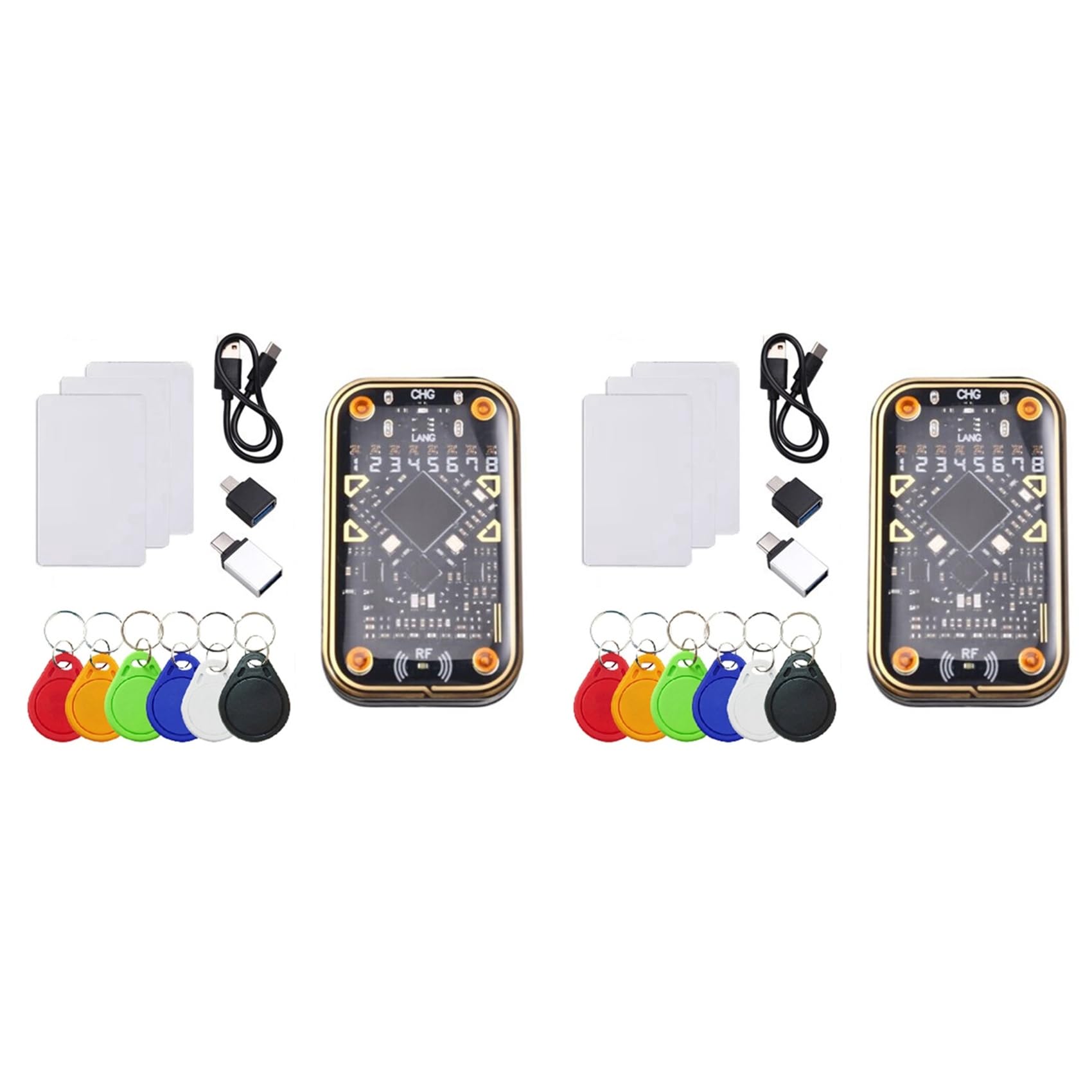 ISTOVO 2X Chameleon Ultra V2.0 RFID Ultimate Emulator NFC Duplikator + 6xCUID 12xUID Brelok 125Khz 13.56Mhz Czytnik RFID Decode Card