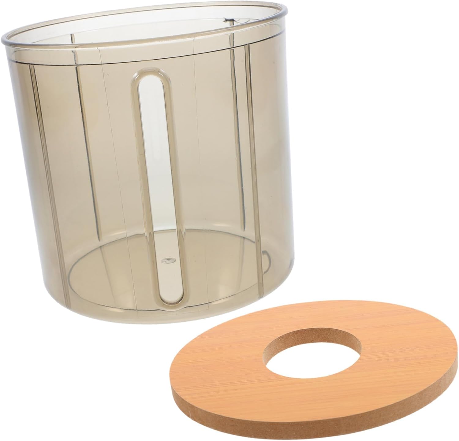 Freestanding White Toilet Paper Holder with Airtight Lid, Bathroom & RV Storage Solution