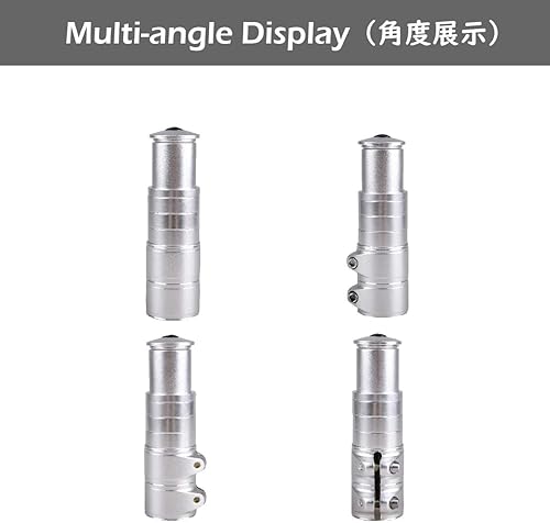 Vista 12 de TRIWONDER Adaptador de vástago de bicicleta para MTB, BMX, bicicletas de montaña, elevación de cabeza de aleación de aluminio 01 Negro