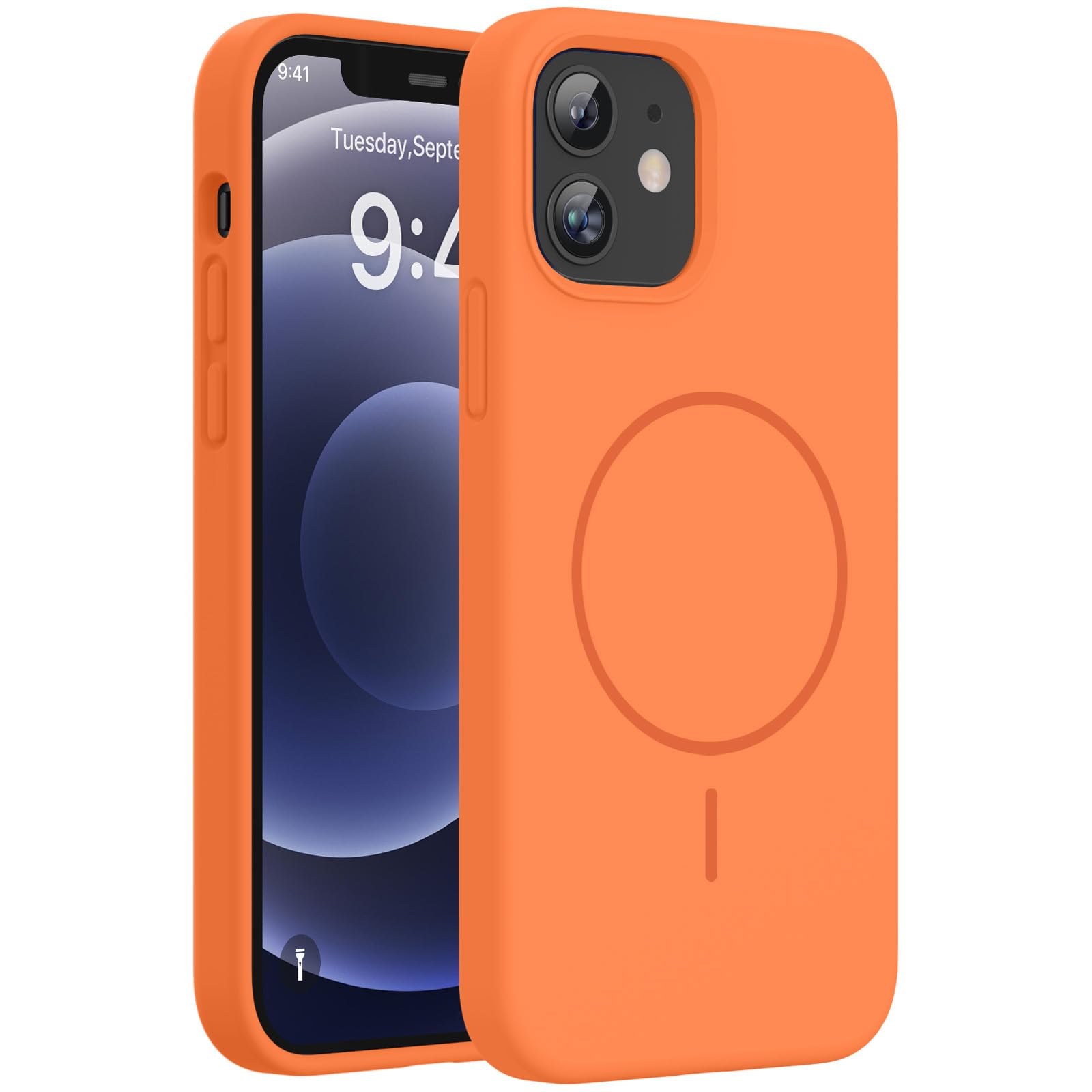 Miracase Magnetic for iPhone 12 Case/iPhone 12 Pro Case, Orange