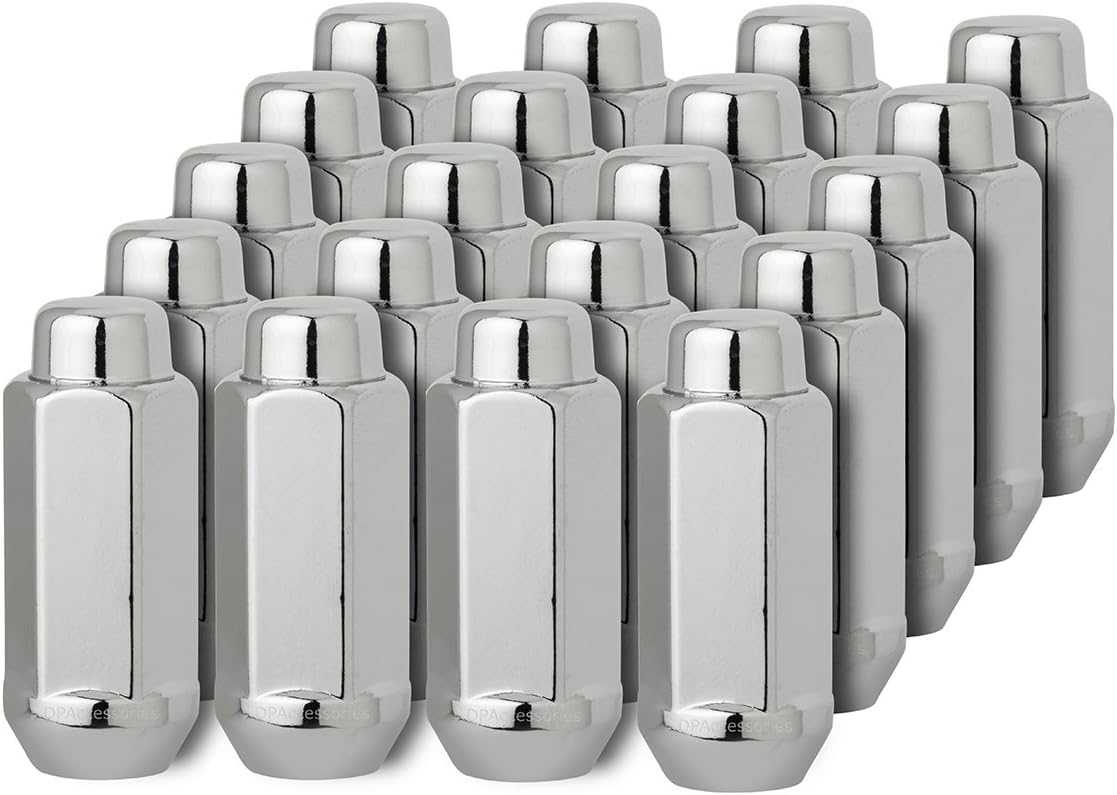 DPAccessories 20 Chrome 14x1.5 Closed End XXL Bulge Acorn Lug Nuts - Cone Seat - 22mm Hex D3618XL-2305/20