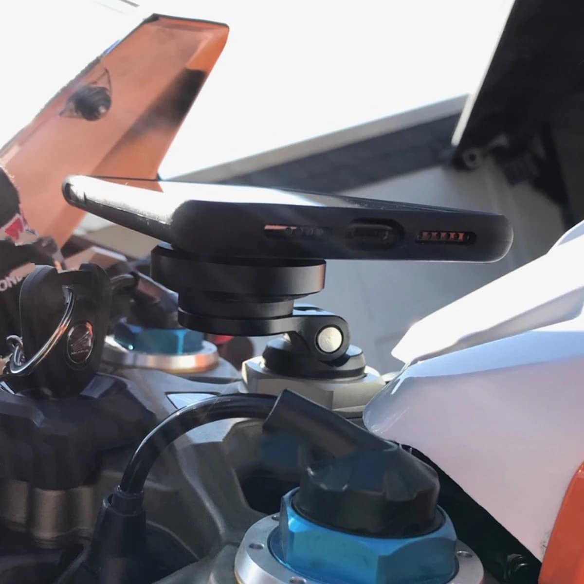 Soporte Placa Navegación GPS Soporte Teléfono con Vibración para Coche Módulo Antivibración Montaje Teléfono Móvil para Motocicleta Conexión Manillar Espejo Retrovisor Carreras