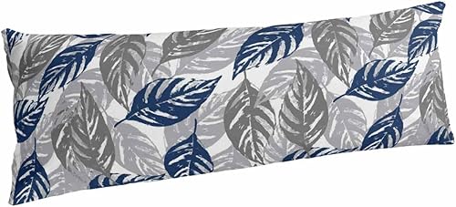 Funda de almohada de cuerpo azul marino y gris, fundas de almohada suaves para cama, fundas decorativas de lujo para sofá sofá largo lumbar con