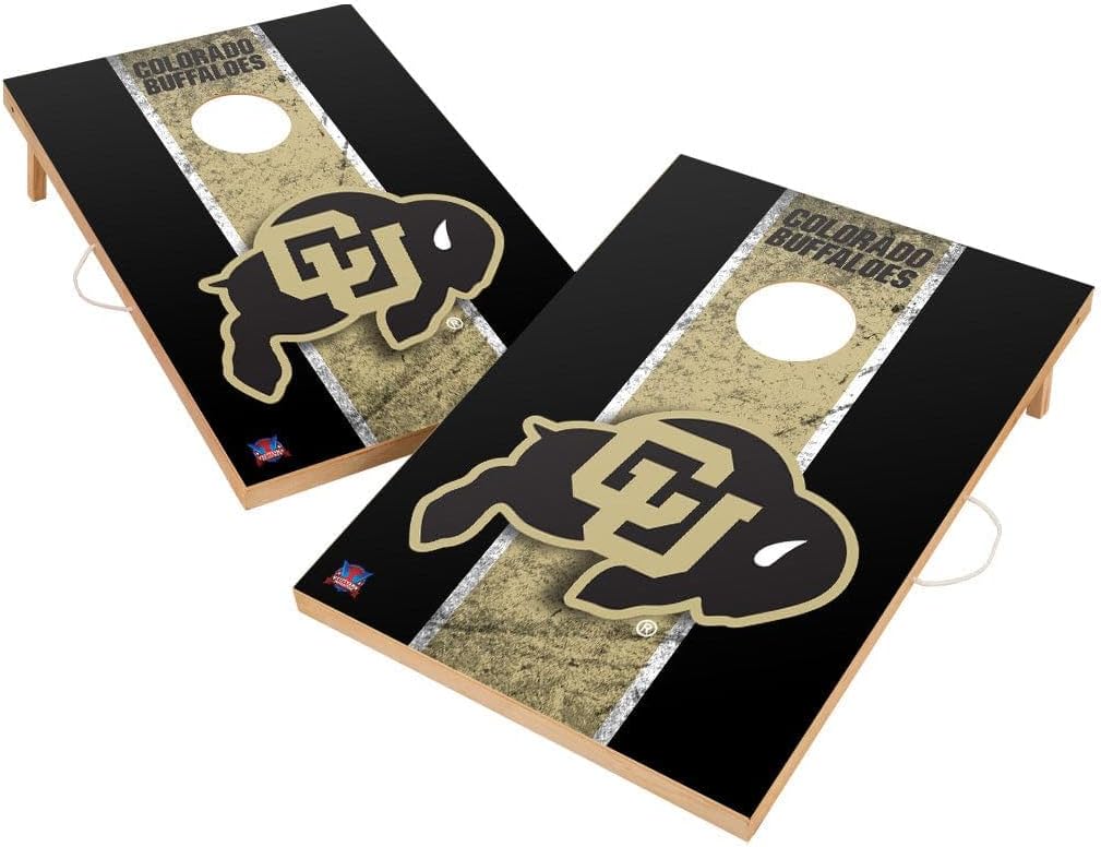 College Team Cornhole Boards, 2x4 Solid Wood Cornhole Set, Officially Licensed Corn Hole Boards, Perfect for Tailgates