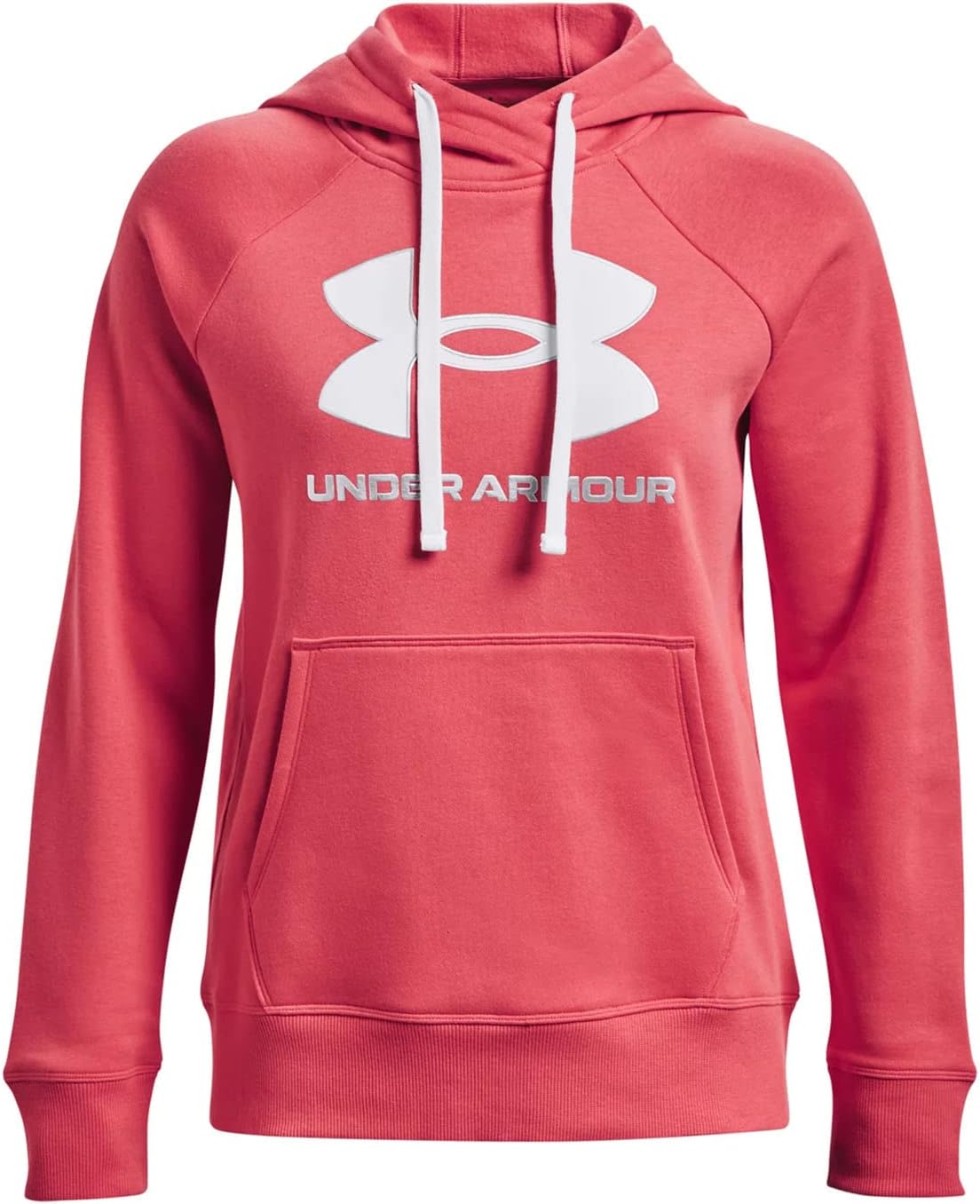 Under Armour - Womens Rival Bl Fill Hoodie Fleece Top, Color Calypso/White (849), Size: X-Large - Image 3