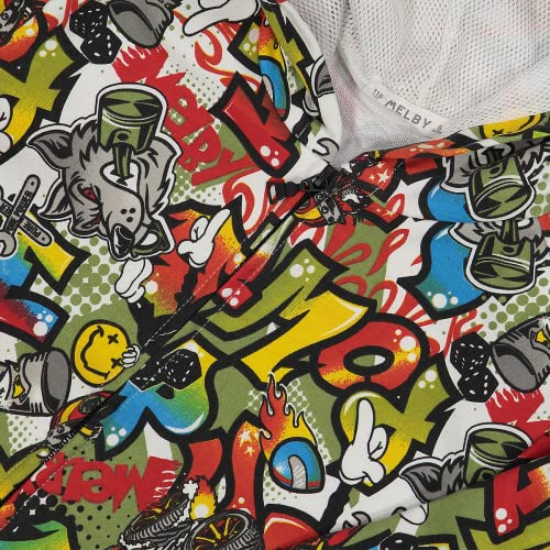 Sweat-shirt enfant multicolore zippé style graffiti 5 ans vêtement garçon