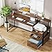 Tribesigns 63 Inch Computer Desk with File Drawer Cabinet, Ergonomic Office Desk with Monitor Stand, Industrial Computer Table with Printer Space, Wood PC Table Workstation Desk for Home Office