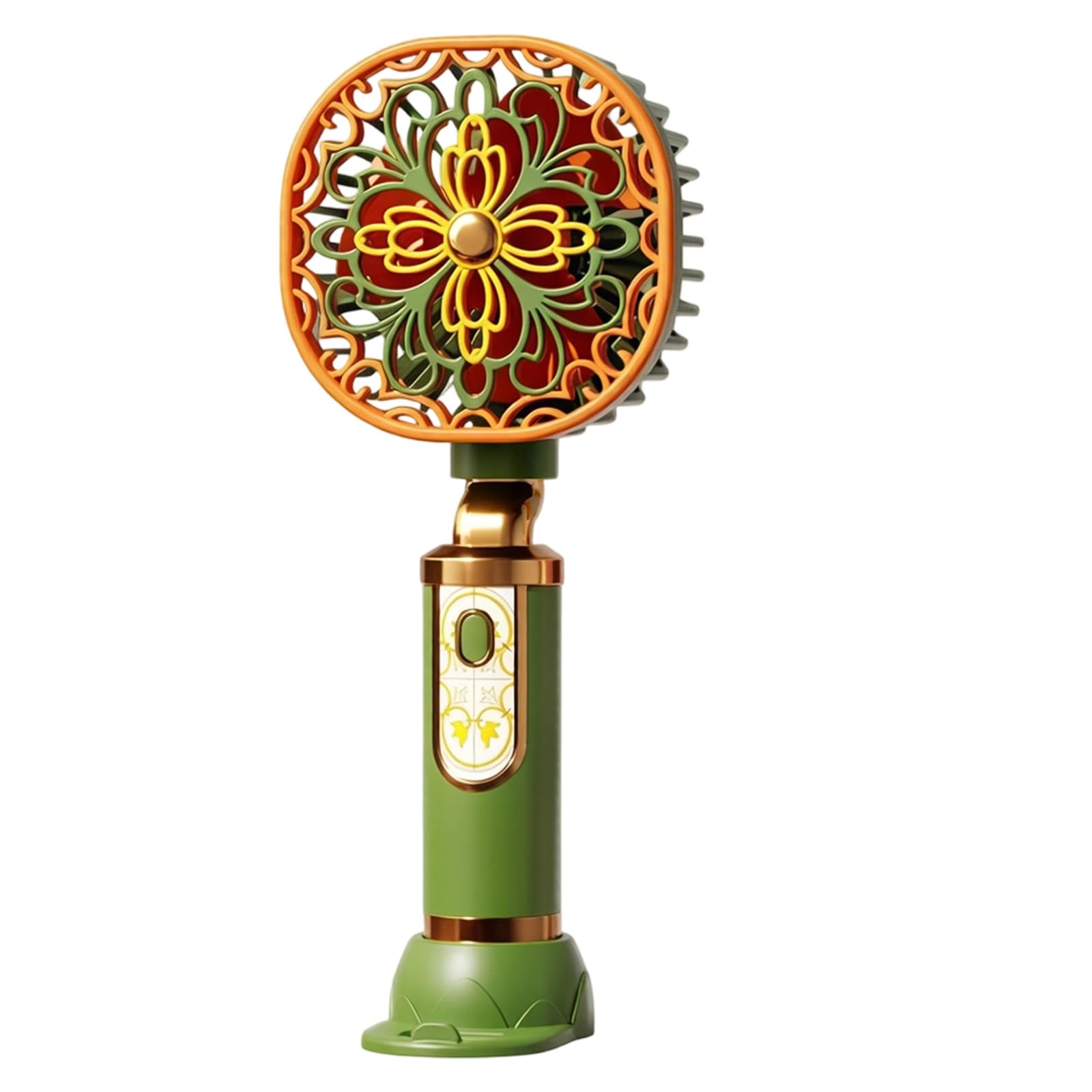 Uqezagpa Green Fan Handheld Powerful Fan Air Blower 3 Speed Rechargeable Air Blower With Phone Stand For Home Outdooor Handheld Desk