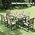 Jocoevol 7 Piece Patio Dining Set for 6, Outdoor Furniture Set Includes 67" Rectangle Patio Table and 6 Textilene Dining Chairs, Outdoor Table and Chairs for Outsides, Backyard, Garden and Poolside