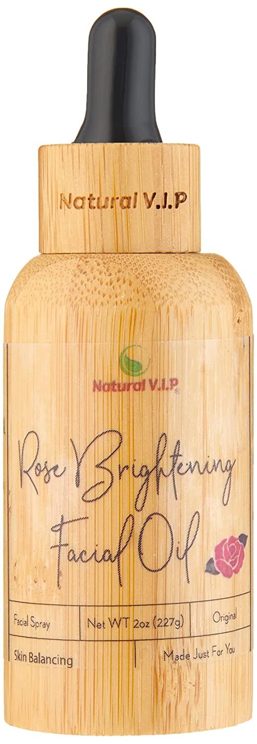 Natural V.I.P. Rose Rejuvenating &Brightening Facial Oil made with Aloe Vera Oil, Rose Hip and Helichrysum