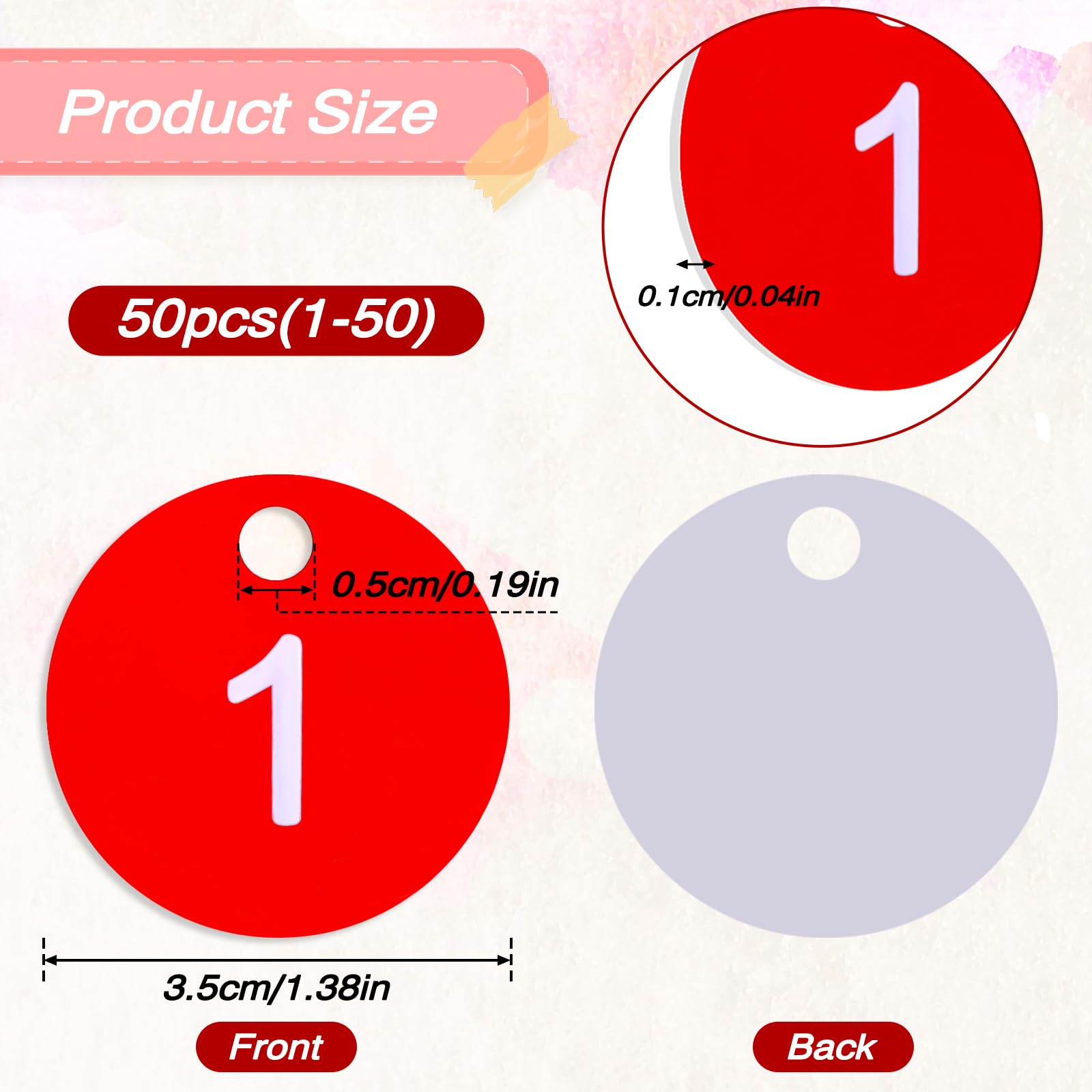 数字カード キー識別子 番号タグ 11 ~ 20 リング付き 数字カード キー識別子 番号タグ 11 ~ 20 リング付き