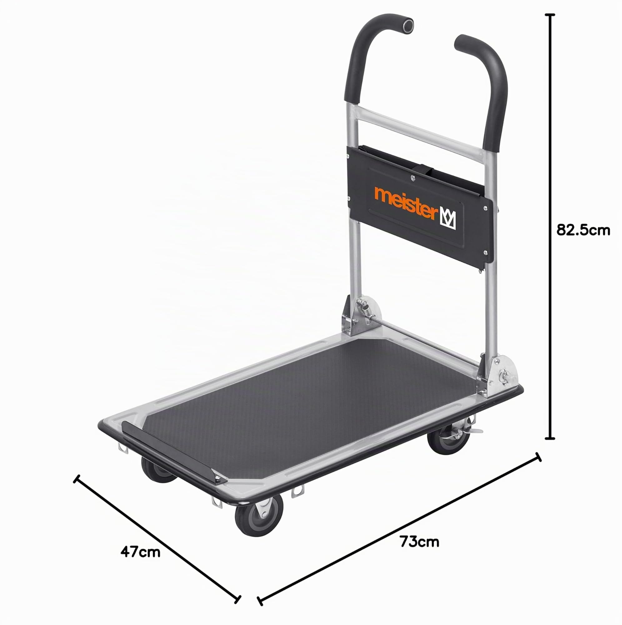 Meister 8985620 - Carrello pieghevole con piattaforma, carico massimo 150 kg