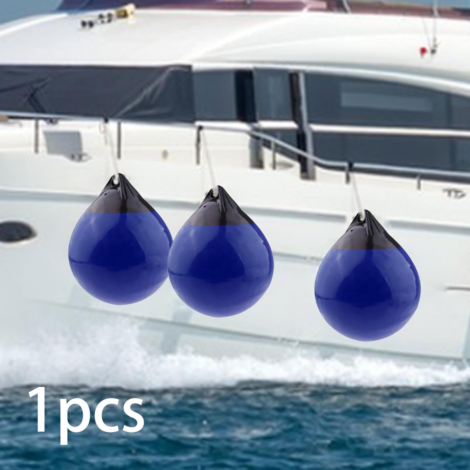 F Fityle Boya Redonda Inflable de PVC, Accesorio Multifuncional con Orificio para Veleros y Barcos de Esquí, Lanchas Rápidas, Boya de Anclaje de 30 x 35cm