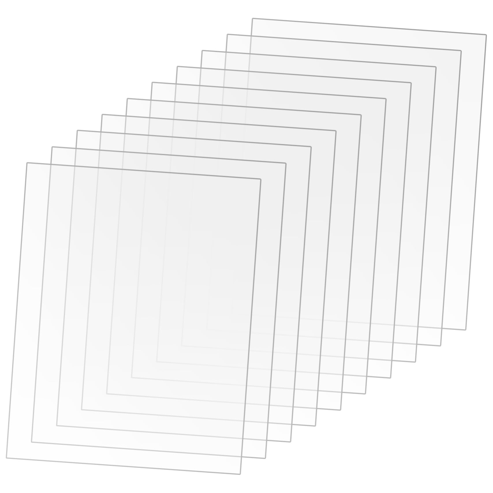 KONTONTY Plastic Painting Surfaces 10pcs A4 Size for DIY Photos and Art Displays