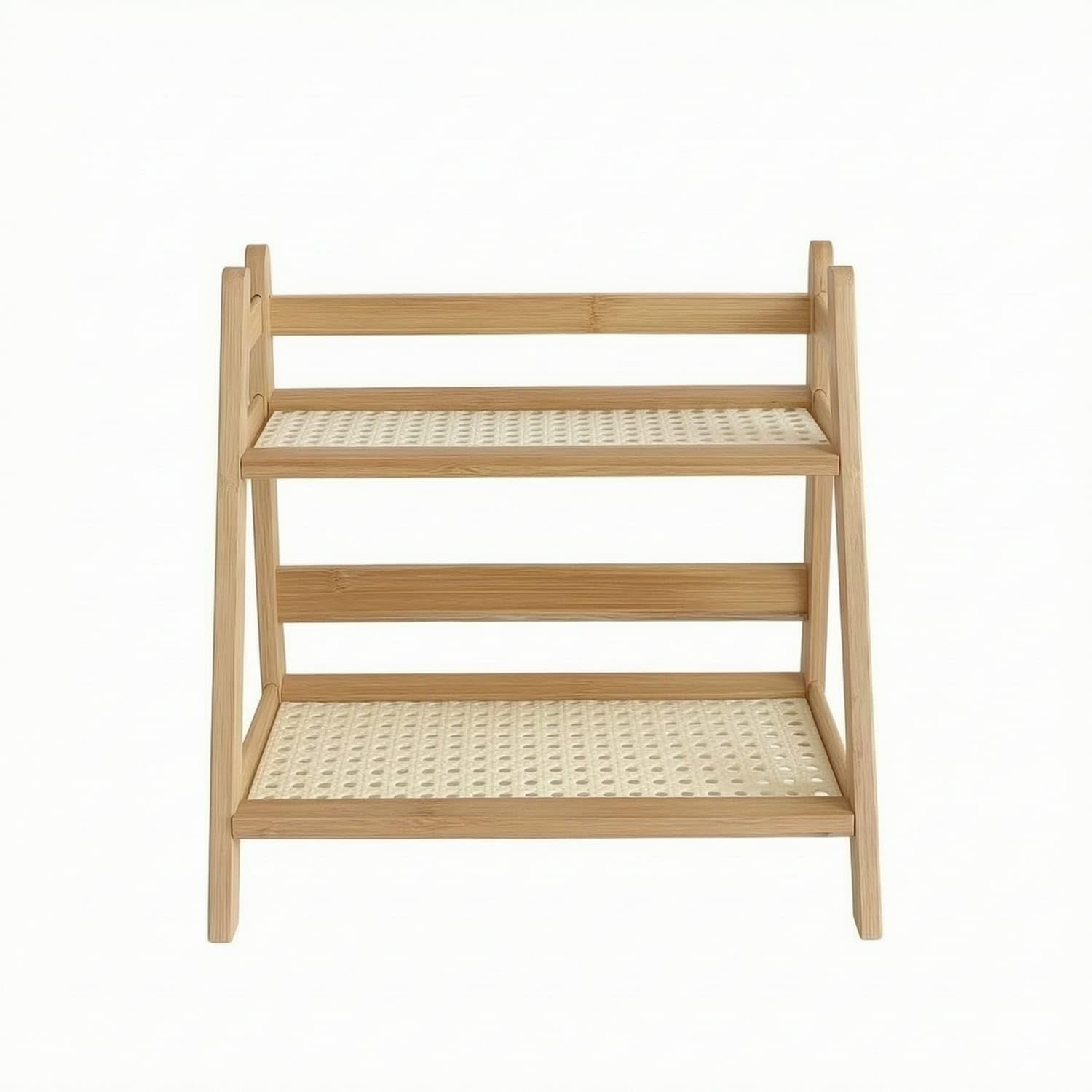 Compact Trapezoid Storage Rack Space-Saving Two-Tier Rack with | Versatile & Sturdy | wood build | available in Wood | Designed to exceed your expectations. | Adds both function and style