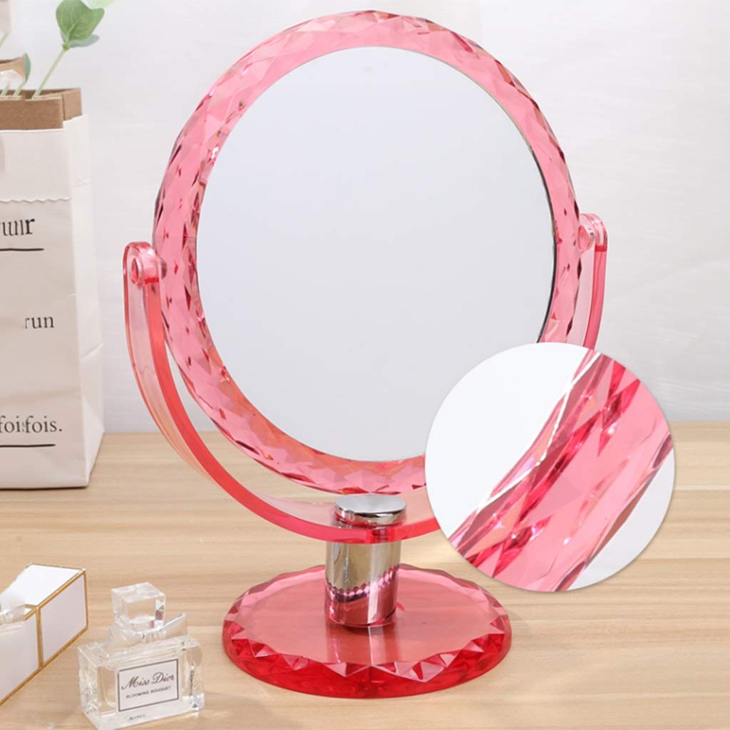 Espejo de tocador Espejo de Maquillaje de Viaje Compacto, Zoom In HD Espejo de Mesa de Doble Cara Espejo de Aumento Giratorio de 360° Mesa de pie Espejo de tocador Espejo de Belleza