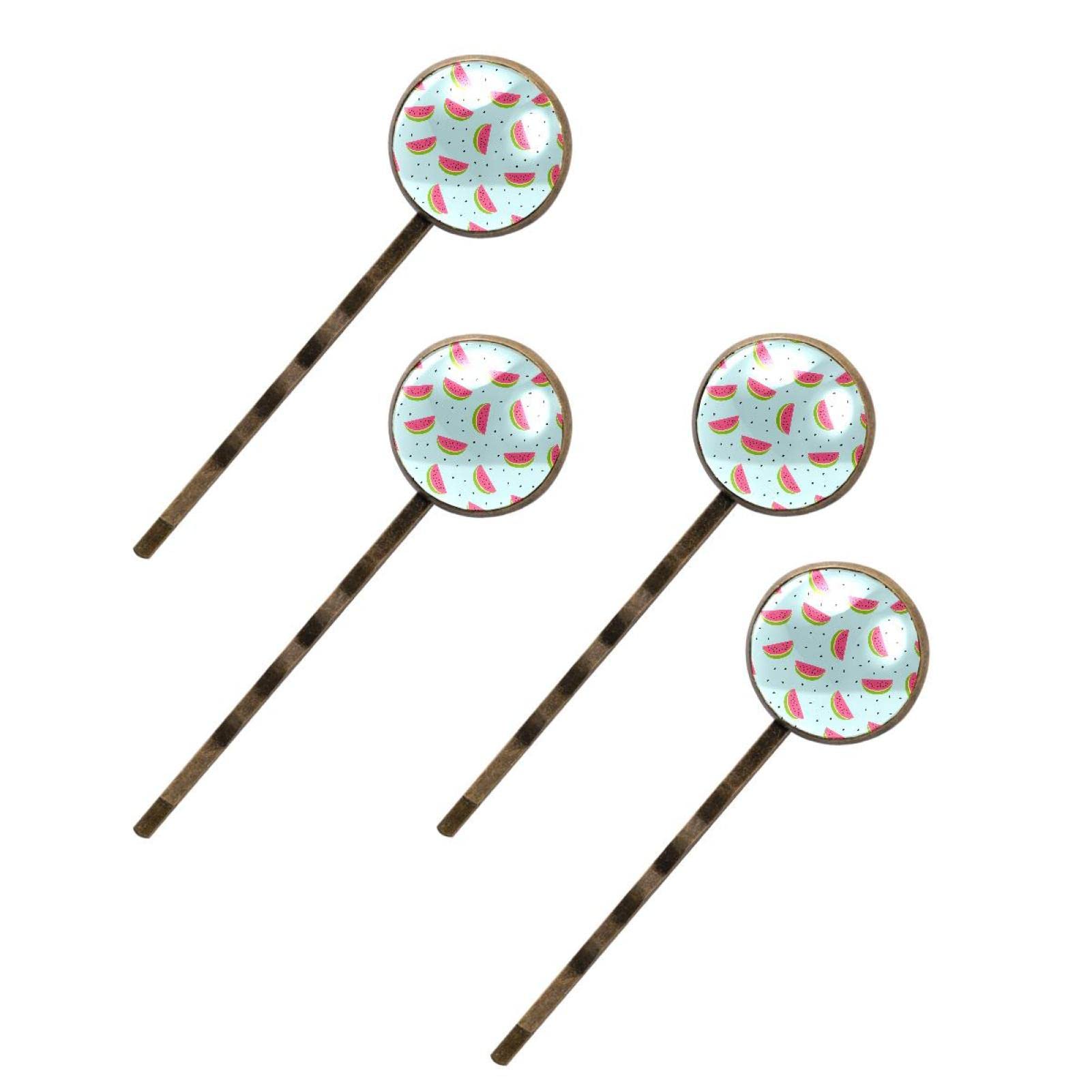 Lot de 4 épingles à cheveux pastèque style graphique chic barrette originale rouge - 13