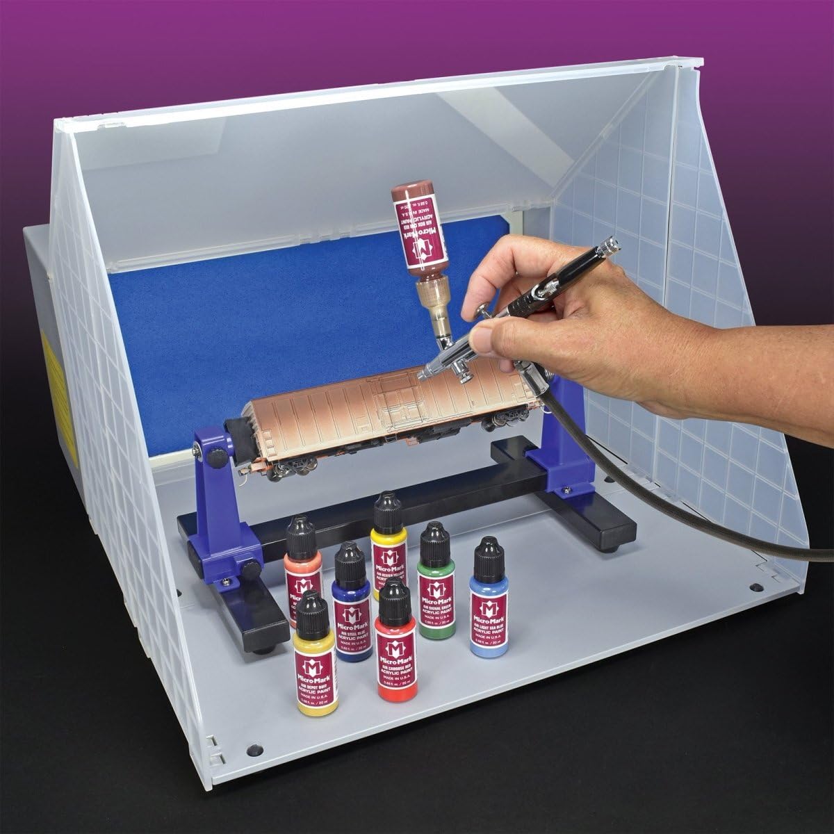 Micro-Mark Railroad Model Air Acrylic Paint Set, 18 Colors, Made in USA, 0.68 fl oz Bottles - Image 2