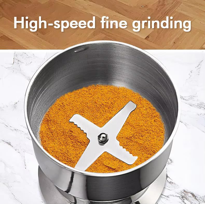 Adbeni Imported Portable Electric Coffee Bean Grinder, Stainless Steel Blade, Ultra-Fine Grain Crusher, Small Household & Commercial Coffee Grinder for Grains & Spices, Compact Handcrafted Pulverizer 4