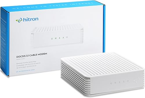 Miniatura 8 de Hitron CODA56 Módem de Internet por Cable SOLO - DOCSIS 3.1 | 2.5 Gbps | SIN WiFi - Requiere Router | Compatible con Xfinity/Spectrum/Cox | NO para